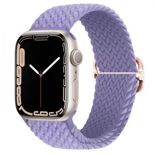 Polham Apple Watch 1/2/3/4/5/6/7/8 İçin 42-44-45MM Uyumlu Japon Tokalı Elastik Kayış Kordon - 8