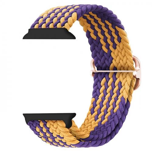 Polham Apple Watch 1/2/3/4/5/6/7/8 İçin 42-44-45MM Uyumlu Japon Tokalı Elastik Kayış Kordon - 7