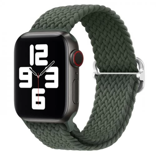 Polham Apple Watch 1/2/3/4/5/6/7/8 İçin 42-44-45MM Uyumlu Japon Tokalı Elastik Kayış Kordon - 11