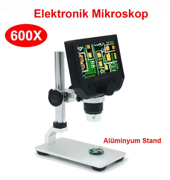 TriLine 600X Dijital 4.3 inç LCD Ekranlı HD USB Mikroskop