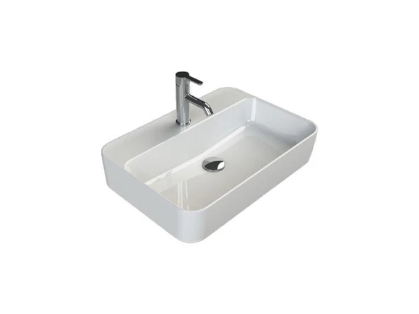 Turkuaz Cerastyle Hera Tezgah Üstü Lavabo 60x42 cm
