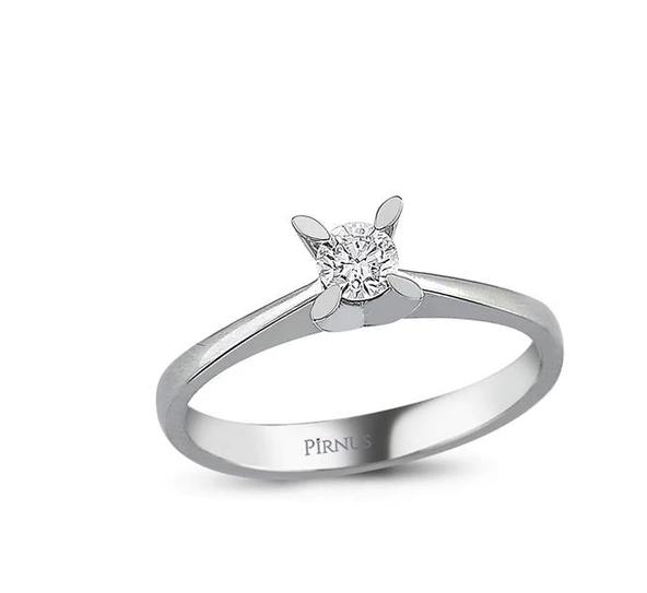 0,28 KARAT PIRLANTA TEKTAŞ YÜZÜK ürün görseli 1