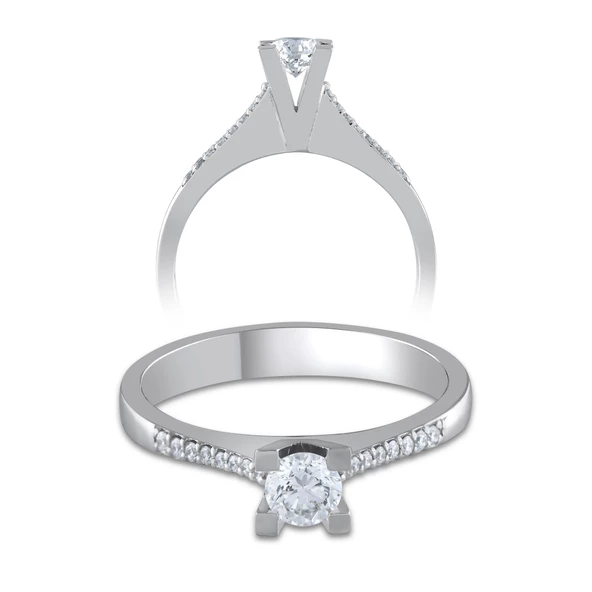 0,30 KARAT PIRLANTA TEKTAŞ YÜZÜK