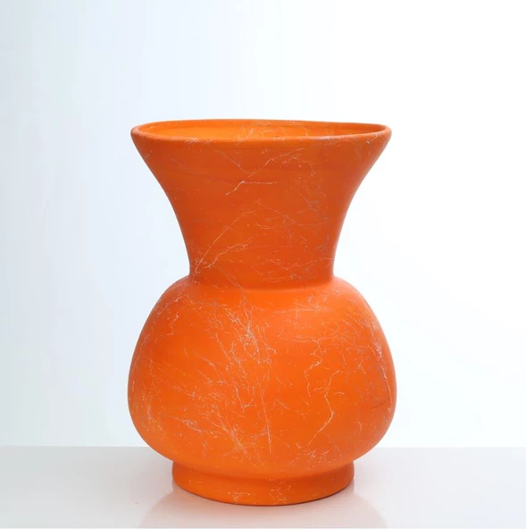 Vitale Büyük Antik Vazo Turuncu ürün görseli