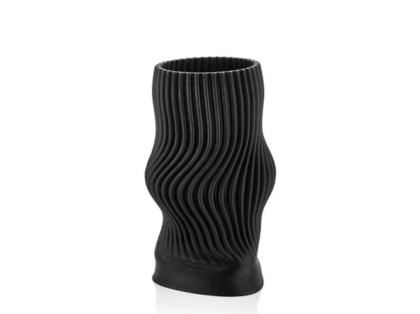 Lamedore Linear Siyah 3d Büyük Vazo 21x21x38 Cm ürün görseli