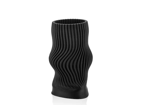 Lamedore Linear Siyah 3d Büyük Vazo 21x21x38 Cm - Resim 2