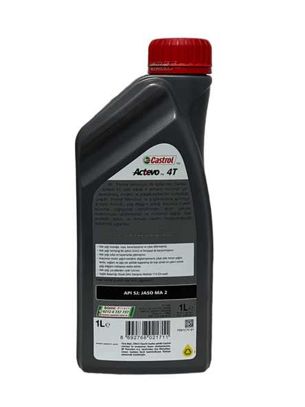 Castrol Actevo 20W-40 4T Motosiklet, 4 Zamanlı Motor Yağı 1 Litre - 3