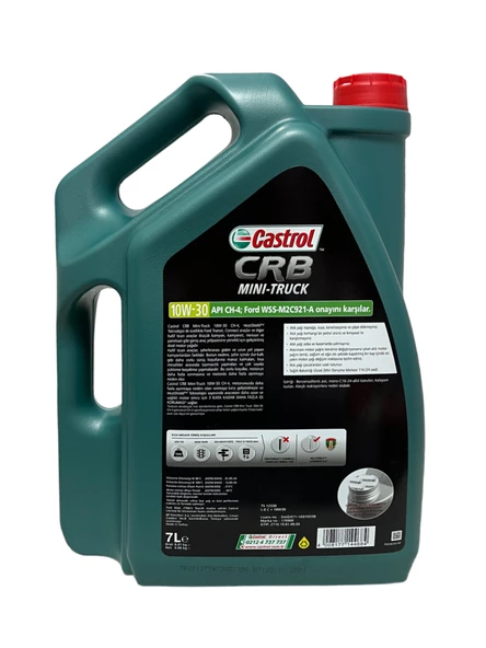 Castrol CRB Mini-Truck 10W-30 CH-4 Motor Yağı 7 Litre - Resim 3