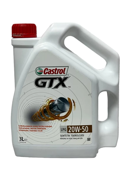 Castrol GTX 20W-50 Motor Yağı 3 Litre ürün görseli