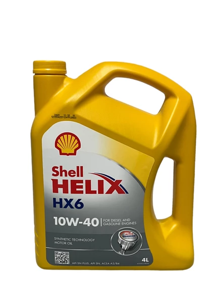 Shell Helix HX6 10W-40 Sentetik Motor Yağı 4 Litre