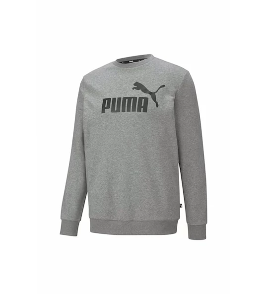 Puma 58668003 ESS Big Logo Crew TR Medium Gray Heather Erkek Sweat