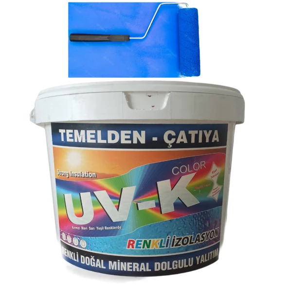 UV-K Color / Premium Silikonlu Su İzolasyon Boyası 7.5 Kg Mavi