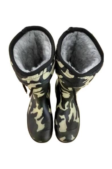 Avcı Çizmesi İçi Termal Kürklü Uzun Boy 39 Cm. Reçber - 4