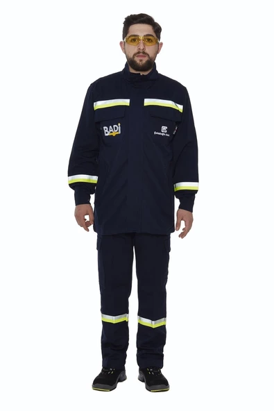 ALİMİNUZE VİSKON RADYAN ISI VE ERİMİŞ METAL ERİYİK CEKET PANTALON