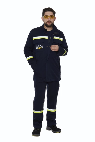 ALİMİNUZE VİSKON RADYAN ISI VE ERİMİŞ METAL ERİYİK CEKET PANTALON - 6