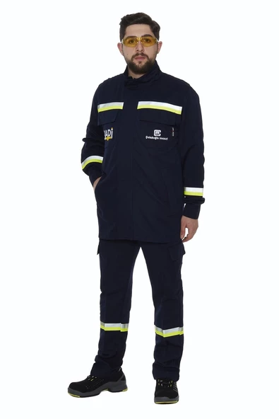 ALİMİNUZE VİSKON RADYAN ISI VE ERİMİŞ METAL ERİYİK CEKET PANTALON - 4