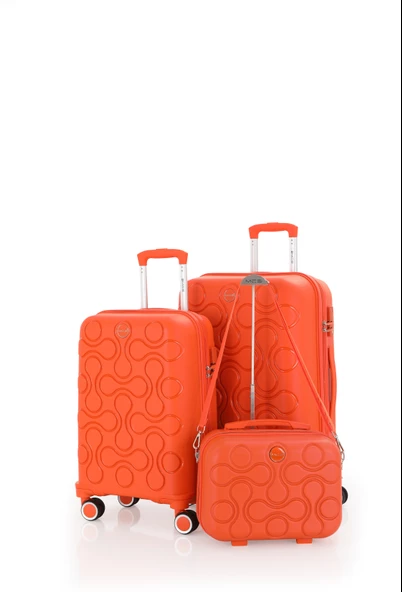 Mçs Polipropilen 3'lü Valiz Seti Orta & Kabin & Makyaj V376 - 7