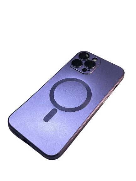 İphone 14 Pro Max Metalic Magsafe Silikon Kılıf - Resim 2