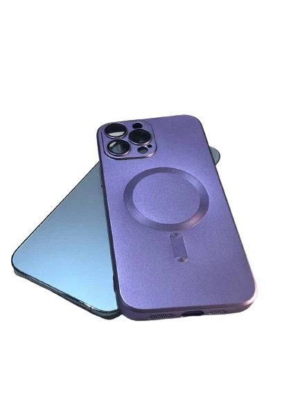 İphone 13 Pro Max Metalic Magsafe Silikon Kılıf - Resim 3