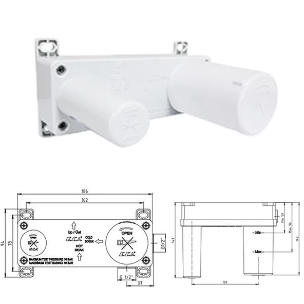 Eca Tiera Ankastre Gömme Lavabo Bataryası Set (102167605-K+102166601) - 3