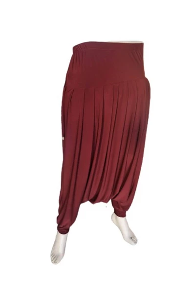 Düz Kadın Şalvar Manşetli - 3