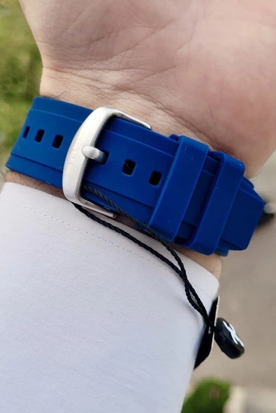 Daniel Klein DKISTE730 Kasası Gümüş Kordonu Lacivert Renk Büyük Kasa Erkek Kol Saati - Resim 4