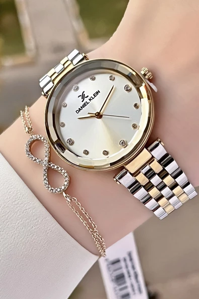 Daniel Klein DKISTE723 Kadranı Gümüş Kordonu Gold Gümüş Renk Kadın Kol Saati ve Bileklik ürün görseli 1