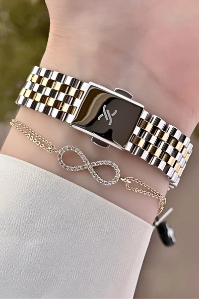 Daniel Klein DKISTE723 Kadranı Gümüş Kordonu Gold Gümüş Renk Kadın Kol Saati ve Bileklik - Resim 5