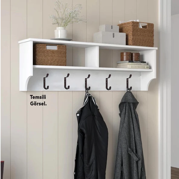 Çengel Metal Portmanto Vestiyer Duvar Dolap Elbise Askısı Bakır Mobilya Kapı Askılığı Aparatı - Resim 3