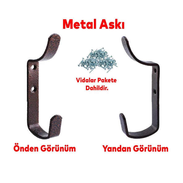 Çengel Metal Portmanto Vestiyer Duvar Dolap Elbise Askısı Bakır Mobilya Kapı Askılığı Aparatı - Resim 4