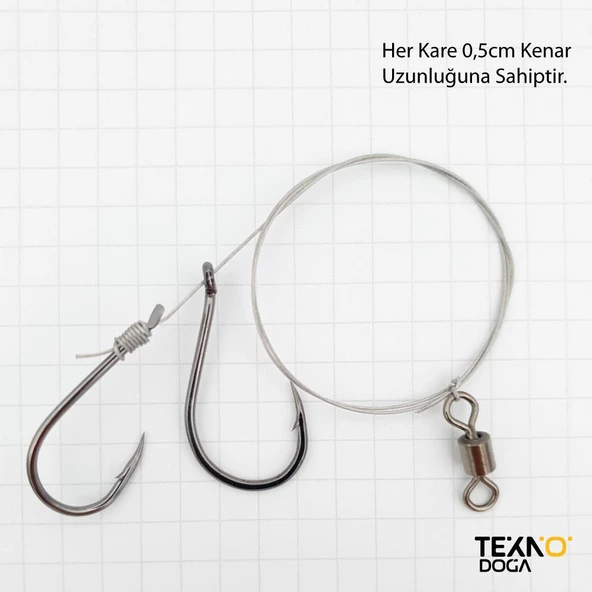 TAMSET 2 İğneli Çelik Telli Uzun Olta Takımı - 2