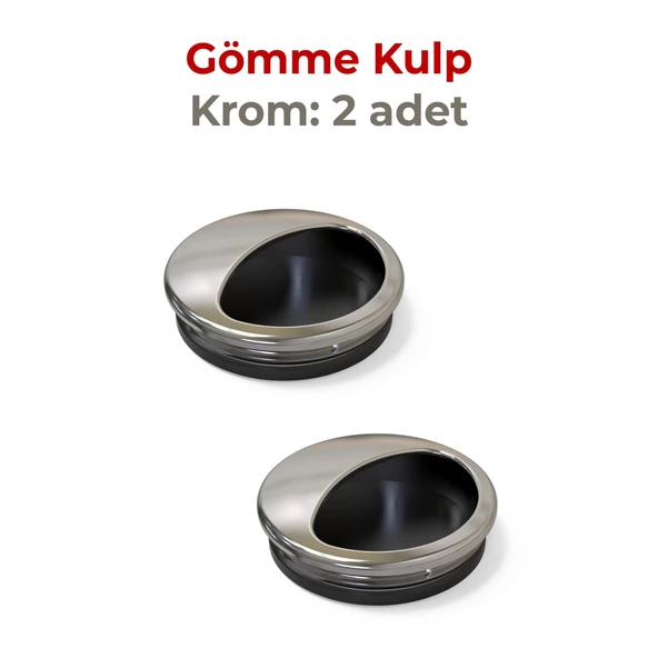 Gömme Kulp Krom 2 Adet