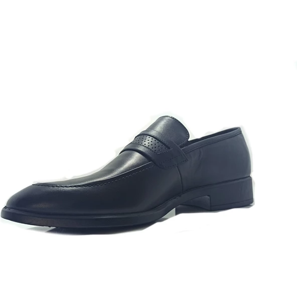 Moda Ayakkabı 4370 Siyah Deri Klasik Erkek Ayakkabı - 12