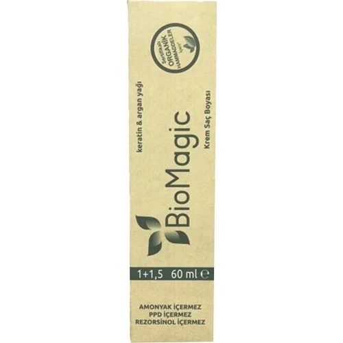 Bio Magic Biomagic Organik Amonyaksız Saç Boyası (Gri)+Oksidan (4 Adet) - Resim 2