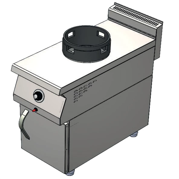 CSA İnox Karacasan Endüstriyel 900 Seri Dolaplı Tek Gözlü Doğalgazlı Wok Ocak