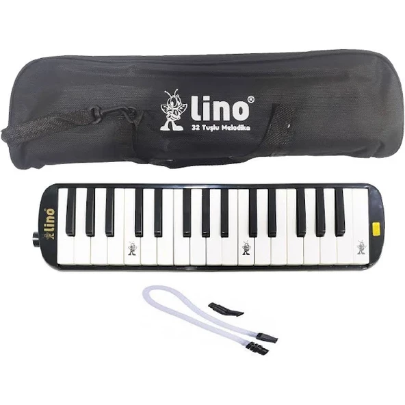 Lino 32 Tuşlu Bez Çantalı Melodika Siyah / LN-32-SS