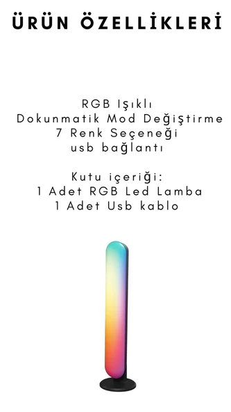 Concord Rgb-L2 Rgb Led Lamba Dokunmatik 7 Renk Rgb Lıghtıng Usb Functıon - 8