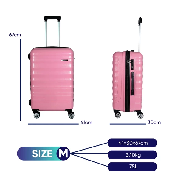 Vegmann Delphin Pembe Orta Boy Valiz - Resim 2