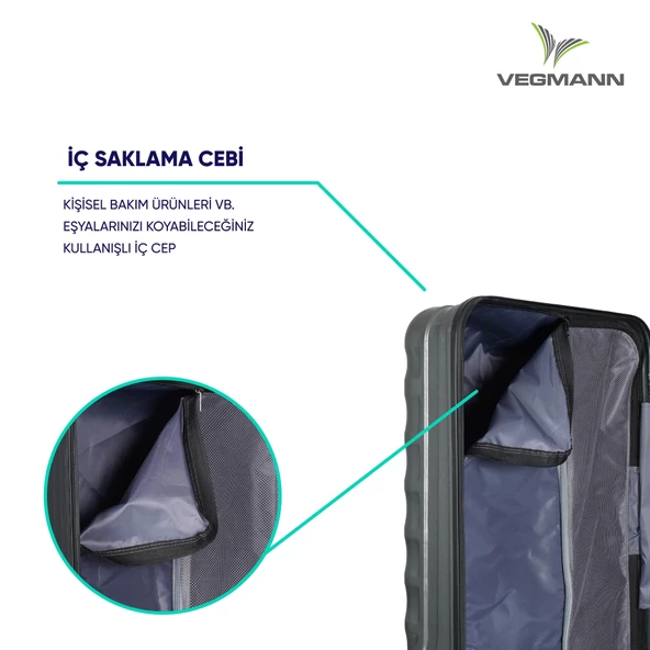 Vegmann Delphin Antrasit Kabin Boy Valiz - 6