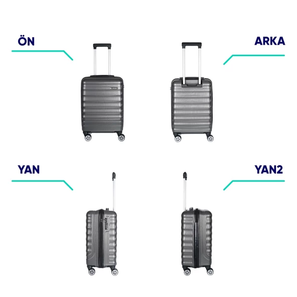 Vegmann Delphin Antrasit Kabin Boy Valiz - 8