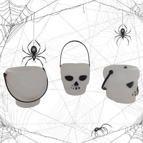 Cadılar Bayramı Kurukafa Kova 6lı - Resim 2