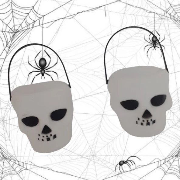 Cadılar Bayramı Kurukafa Kova 6lı - Resim 3