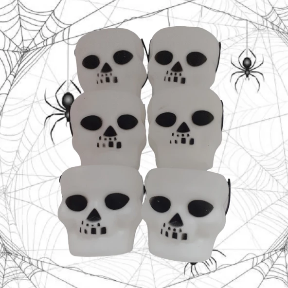 Cadılar Bayramı Kurukafa Kova 6lı ürün görseli