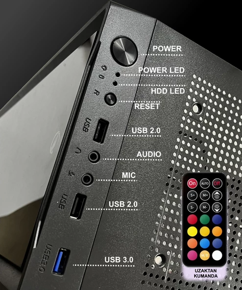 Sprange CS-1 Bilgisayar Kasası 4 x 120mm RGB Fan + Controller + Uzaktan Kumanda - 2