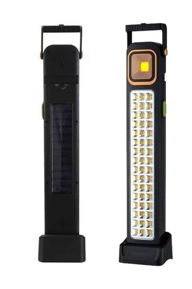 BUFFER® 5 Fonksiyonlu Güneş Enerjisi İle Şarj Olabilen 48 Ledli Işıldak,Aydınlatma PR-3838 - 3