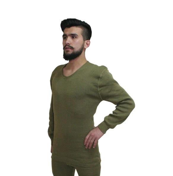 Asker Uzun Kol Örgü İçlik Kışlık İçlik