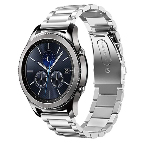 Huawei Watch Gt/Gt2/Gt2e/Gt2 Pro/Gt3/Gt3 Pro/Watch 3 / 3 Pro Metal Katlamalı Çelik Kordon 46mm - 8