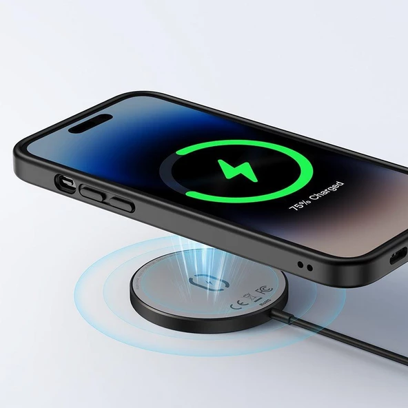 Mcdodo CH-4360 15W Magsafe Manyetik Kablosuz Şarj Cihazı-Siyah - 5