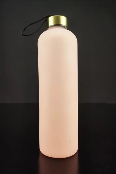 Digithome H2O Motivasyon Cam Matara Su Şişesi 1000 Cc Pembe - H2O87193 - HYT C1-1-18 - 4