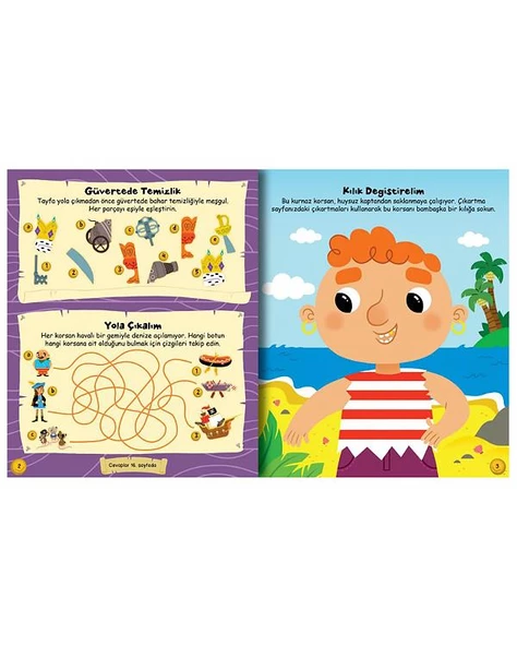 Korsan Çıkartmalı Etkinlik Kitabı Eolo Yayınları - Resim 2